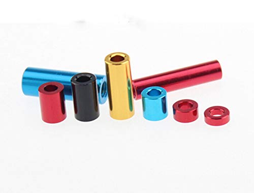 20pcs/ lot 3 * 1mm 3mm Colourful Aluminum Round Through Hole Standoff Spacer Washer Thickness 1mm - (Color: Blue)