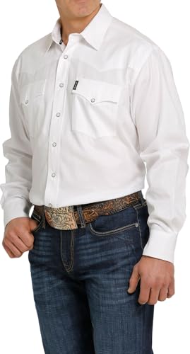 Cinch Western Shirt Mens Long Sleeve Solid Button Front MTW16810024