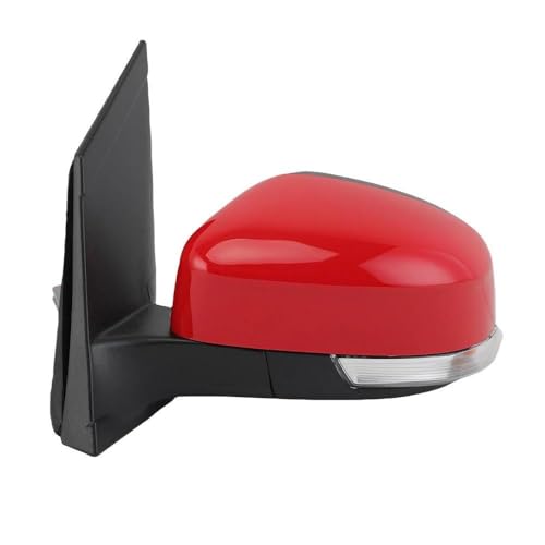 Rétroviseur gauche pliable 6 broches pour Ford Focus Mk2 08-11 avec coque rouge européenne