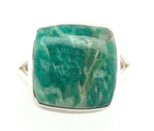 Natural Green Amazonite 925 Solid...
