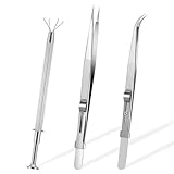 Piercing Zange Für Kugeln Und Spitze Pinzette,3 Stück Schmuck Pinzette Kit Piercing Kugel Aufdreher Edelstahl Piercings Kugeln Zange Diamant Piercings Kugels Greifer für Stein Diamant Schmuck Perlen
