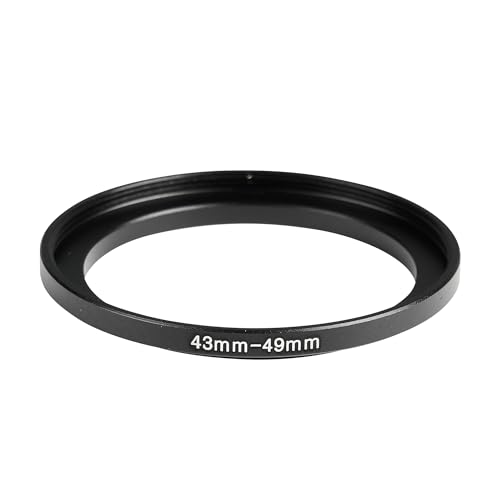 Image of 43-49mm Step-Up Ring Adapter, 43mm to 49mm Step Up Filter Ring for 43mm Lens Install 49mm ND CPL UV Camera Lens Filter(43mm-49mm)