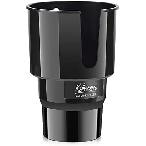 Kshineni Car Cup Holder Expander for 32/40 oz Bottle, Automotive Cup Holders, Coffee Mugs, Large Bottles Stable Cup Holder Car Extender for Drinks Fits Car Cup Holders up to 3.2 Inches Wide (Black) Cover