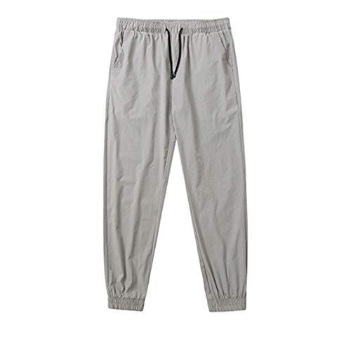 Hifeos Pantalons de survêtement pour Hommes Pantalons à Neuf Points décontractés été Minces et Simples Taille élastique Confortable Respirant Quotidien Sarouel Cover
