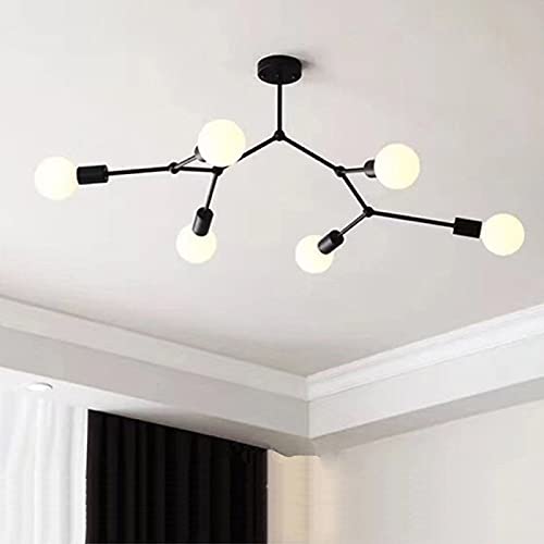 Suspension Sputnik E27 nordique en forme de branche pour le salon
