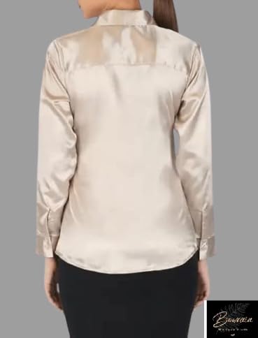 Image of Bowrain Women's Full Sleeves Satin Shirt