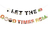 Sursurprise Sushi Let the Good Times Roll Banner, Japanese Asian Food Theme Sign for Sushi Birthday Baby Shower Party Decorations Supplies