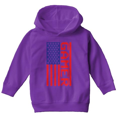 Haase Unlimited Gamer - American Flag 8 Bit Toddler/Youth Fleece Hoodie