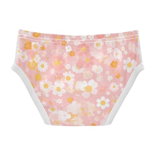 KLL A Pattern Of Flowers in Pink Baby Boys Soft Briefs Underwear Breathable Undies2