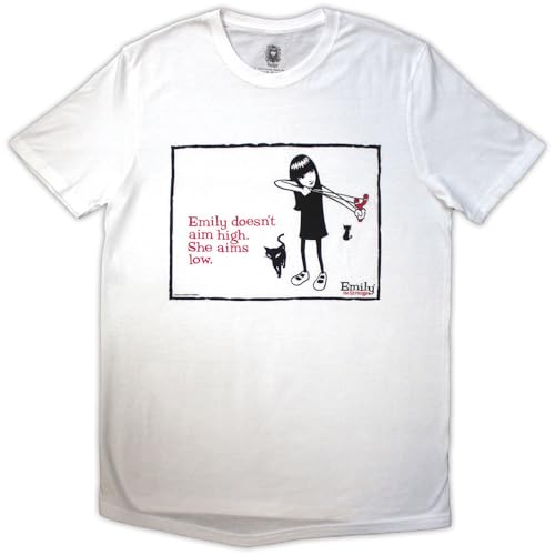 T-shirt Emily The Strange Aims Low vêtement gothique noir pour look grunge