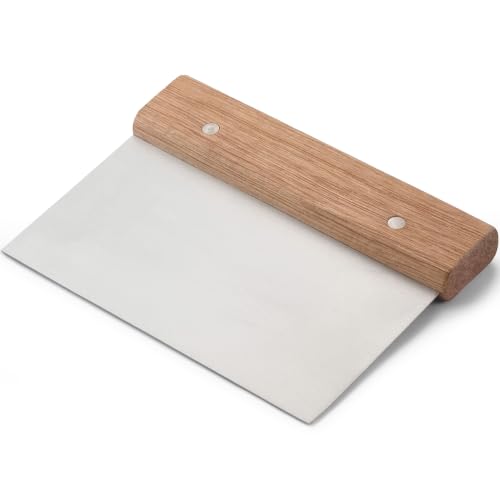 Winco Winware Racloir à pâte acier inoxydable poignée bois