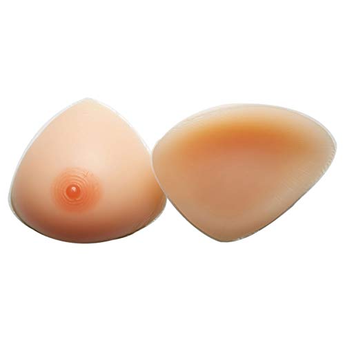 E-FAK Men Women Silicone Breast Forms Crossdresser Cosplay Prosthesis Mastectomy Fake Boobs Bra Enhancer Inserts TV TG (Nude Triangle, XL (2.20lbs/Pair - 36DD/38D/40C/44A))