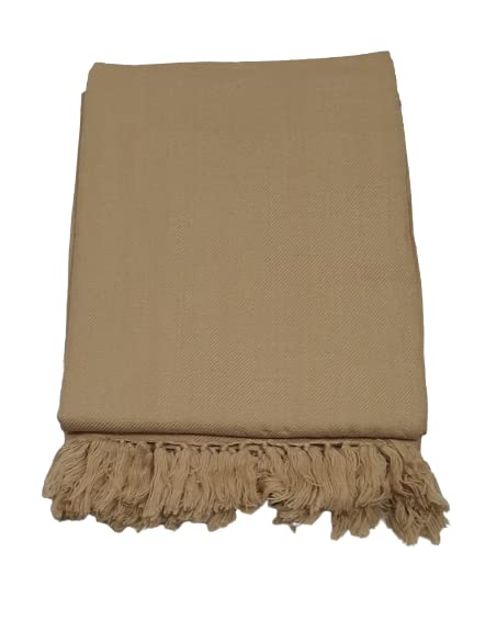 Image of MAMRAJ Men's Pure Woolen Lohi /Shawl (230cm x 115cm)