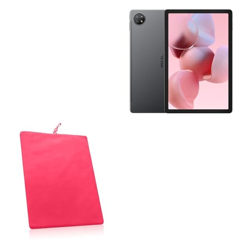 BoxWave Case Compatible with Blackview Oscal Pad 18 - Velvet Pouch, Soft Velour Fabric Bag Sleeve with Drawstring - Cosmo Pink