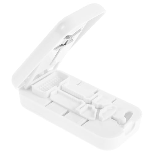 CONGARTENO Tagliapillole Portatile in Metallo per Viaggio Divisore Preciso Organizer Compatto per Tasca e Borsa per Gestione Pillole Quotidiane