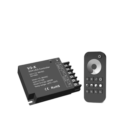 Contrôleur LED RGB V3-X à forte puissance 10A par canal pour ruban multicolore et CCT