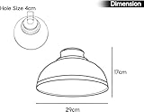 Industrial Ceiling Pendant Light Shades - Retro Style Curvy Dome Shaped lamp Shades Metal Easy fit Ceiling Pendant Light Shades for Light fixtures (Brushed Copper) - Image 3