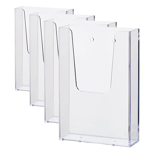 Porte-brochures mural 1 x 1/3 DIN A6 Helit H2350002 transparent lot de 4