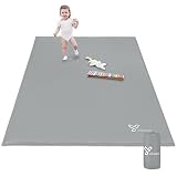 Yobear Baby Playpen Mat, 71"x 59"x 1.18“ Self-Inflating Play Mat for Babies and Toddlers, Roll Up &