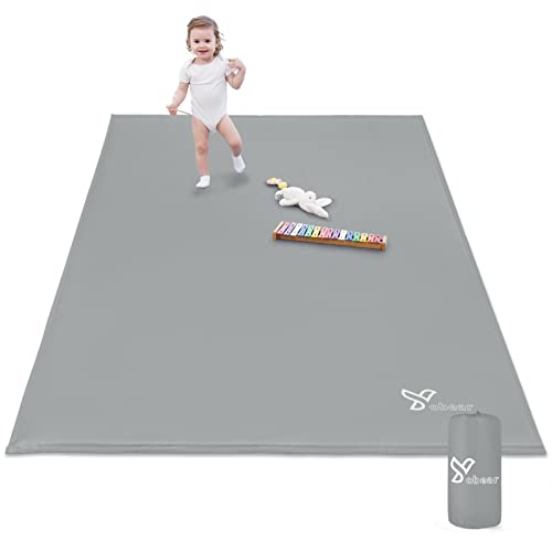 Yobear Baby Playpen Mat, 71"X 59"X 1.18“ Self-Inflating Play Mat For Babies And Toddlers, Roll Up & Waterproof Foam Crawling Mat For Floor, Portable Playmat For Babies With Travel Bag #TOP2