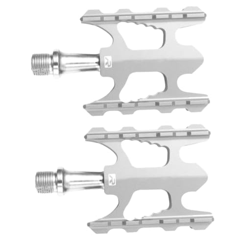 Toddmomy Pedal De Bicicleta Soporte De Teléfono para Bicicleta Cesta De Bicicleta Pedales De Fibra De Carbono Pedales Plegables Aluminio Pedales Planos Bicicleta Estática Ciclismo Silver