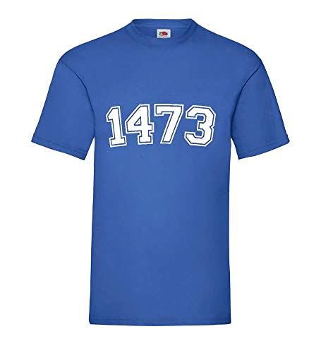 T-shirt pour homme bleu roi XXXL grand col rond vêtement d'été coton uni