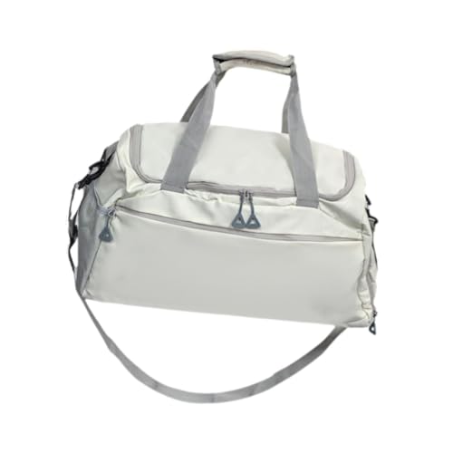 Travel Duffle Bag for Men Women Versatile Luggage Bag for Workout Business Trip, White