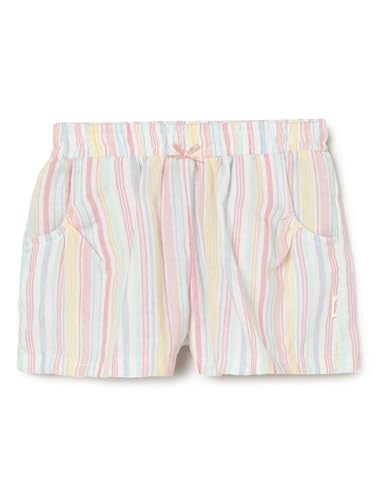 Image of Milou Girls 100% Cotton Stripes Allover Print Biowash Shorts | Soft & Breathable, Safe Dyes, Label-Free Comfort