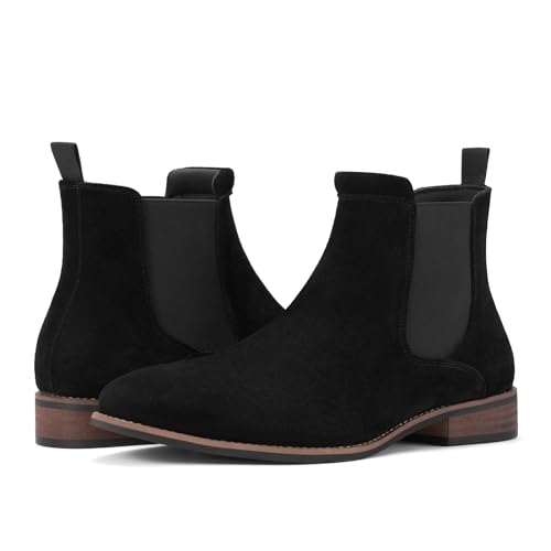 Rollda Mens Suede Casual Chelsea Ankle Boots