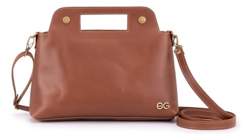 Bolsa Feminina Couro Legítimo Média Tiracolo Transversal/mão(Marrom)