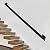 DMCHENGMA 1ft - 20ft Modern Stair Railing Black Metal Wrought Iron Pipes Balusters Hand Rails for Indoor Outdoor loft Steps Stairs Wall Mount Staircase Handrails Bannister (Size : 10 FT)