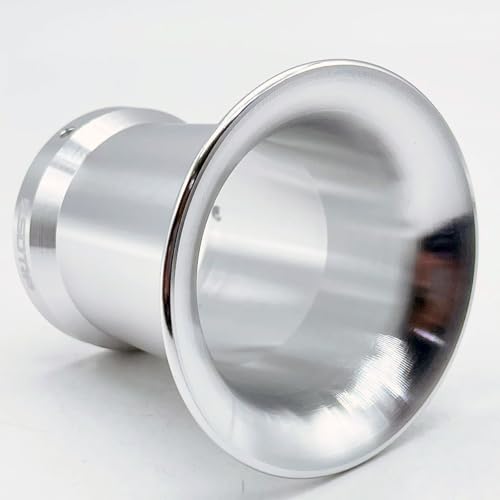 LEXOR エアー ファンネル ロング φ50mm L 76mm アルミ製 キャブレター 吸気 効率 エア キャブ フィルター シルバー 漏斗