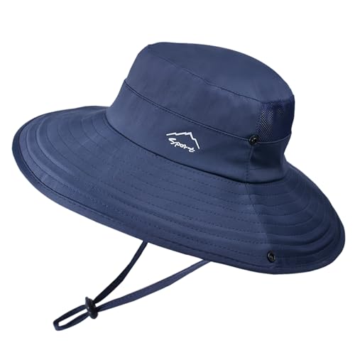 Image of Cooling Sun Hat for Men Women,Wide Brim Bucket Hat Foldable Boonie Hat for Fishing Hiking Garden Safari Beach