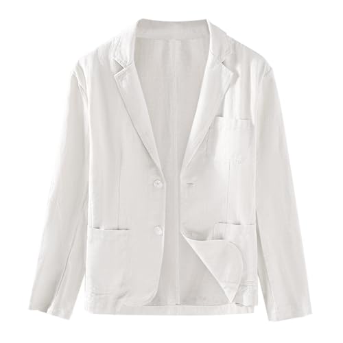 Blazer en lin pour homme veste décontractée coupe ajustée - 3