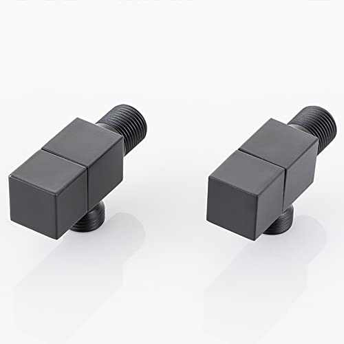 Vanne d'eau noire G1/2 au design carré pour douche moderne - 7
