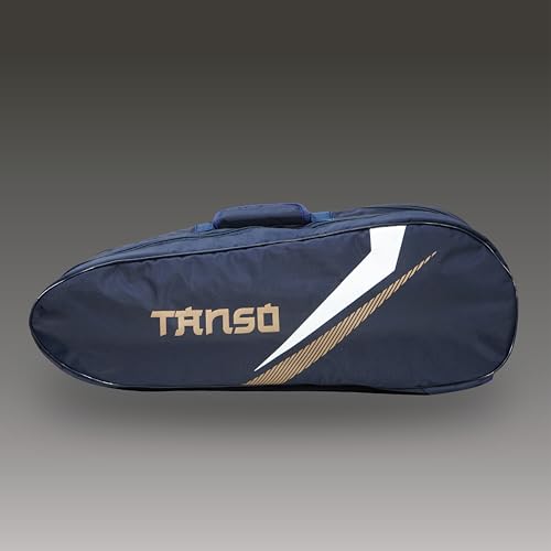 Image of TANSO T-Blast Badminton Kit Bag | Spacious Racket Bag with Two Large Compartments and Separate Shoe Compartment | Front Zipper Pocket and Adjustable Straps