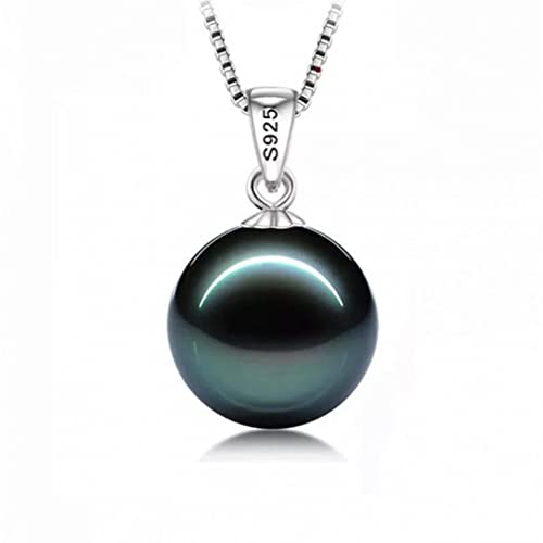 Collier argent 925 femme pendentif grosse perle bijoux tendance