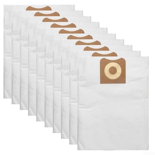 Bolsas para aspiradora Ridgid VF3502, compatibles con aspiradoras húmedas y secas de 12 a 16 galones WD1950 WD1956 WD1850 WD1851, recogida de polvo de alta eficiencia (paquete de 10)