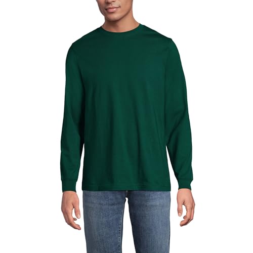 Lands' End Mens Long Sleeve Super-T Tee Pine Valley Regular X-Large