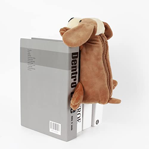 Image of Minache Women Animal Dog Plush Stationery Pouch Pen Pencil Case Ladies Cosmetic Bag