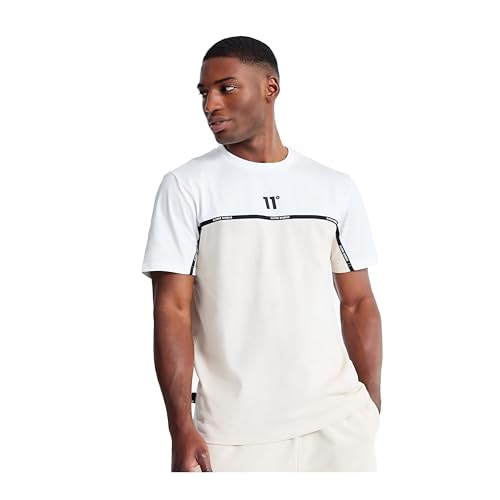 Camiseta 11º COLOUR BLOCK TAPED - Coconut/Stone XS