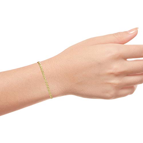 Nuragold 10k Yellow Gold 4mm Miami Cuban Link Chain Bracelet, Mens Womens Jewelry 7" 7.5" 8" 8.5" 9" - Image 5