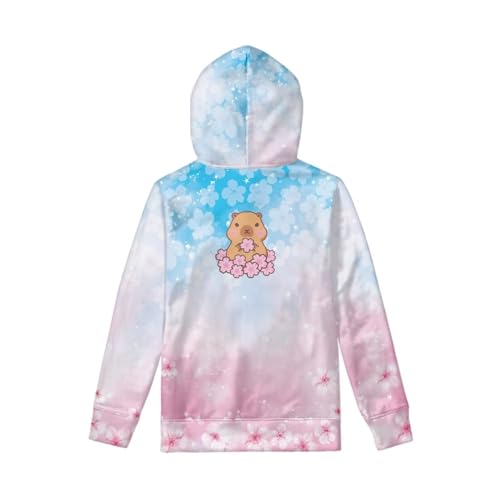 Image of Coloranimal Unisex Girls and Boys Long Sleeve Hoodies Hoody Athletic Pullover Sweatshirts Tops Age 6-16year