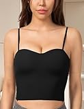 Camiseta sin mangas de tono neutro para mujer, diseños bareback | Básicos de algodón transpirable para uso diario, Negro -, Talla única