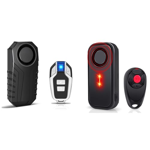 USUPERINK Bike Alarm,Car Theft Prevention Device Alarm Anti Theft Wireless Vibration Sensor Alarm for Motorcycle Electric Scooter Moped Trailer Car Mailbox Garage Door 113dB Super Loud IP65 Waterproof