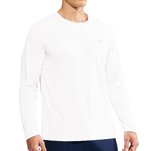 Haimont Men's Long Sleeve Athletic T-Shirts UPF 50+ Sun Protection Running Hiking Tee Shirts Polyester Quick Dry