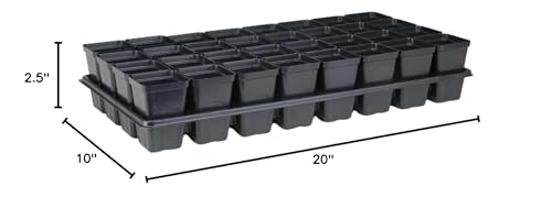 Bootstrap Farmer Extra Strength 32 Cell Seedling Starter Trays w/Inserts, 2 Pack, for Seed Germination, Plant Propagation, Growing Trays, Planting Starter
