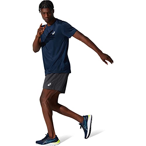 ASICS Hommes SS Top T-Shirt De Sport Manche Courte Col Rond French Bleu XL