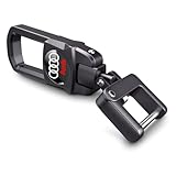 SDSHSM Metal Car Key Chain for Audi A3 RS3 A4 A5 A6 A7 RS7 A8 Q3 Q5 Q7 R8 Keychain Key Ring for Car Accessories Black