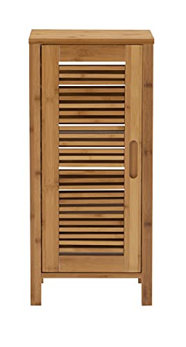 Linon Finn Bamboo Bathroom One Door Cabinet, Brown #TOP1